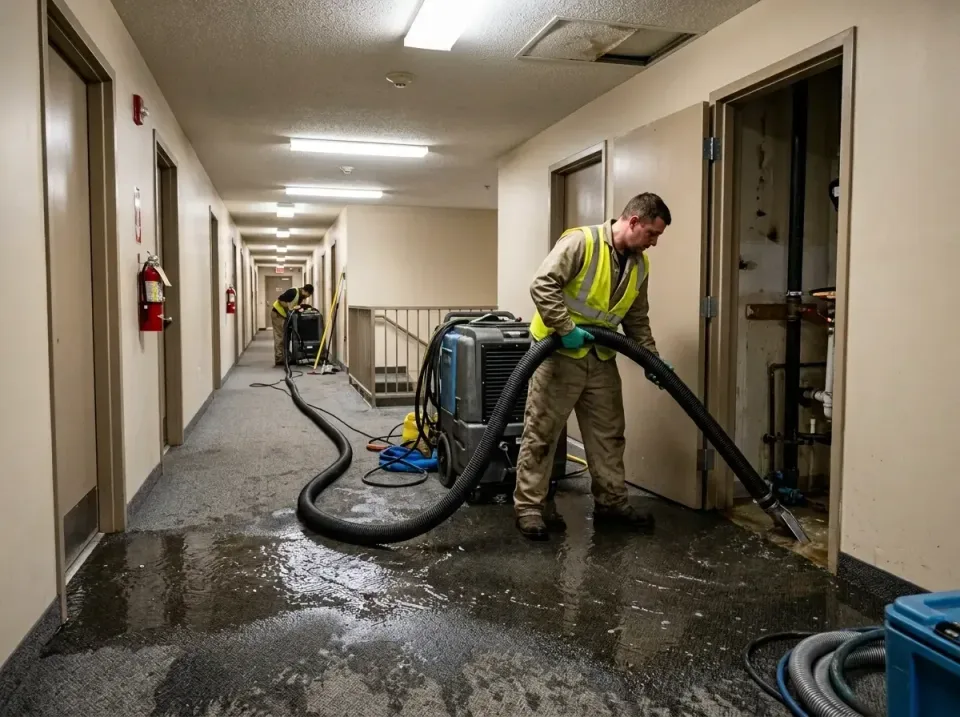 multi-unit-apartment-hallway-f-005 — frequently asked questions, Emergency Burst Pipe Water Extraction & Removal in Scissors…